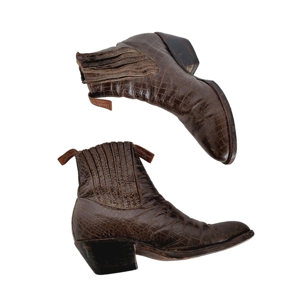 Vintage Destroyer Western Men\'s Brown Leather Ankle Cowboy Boots main image 8